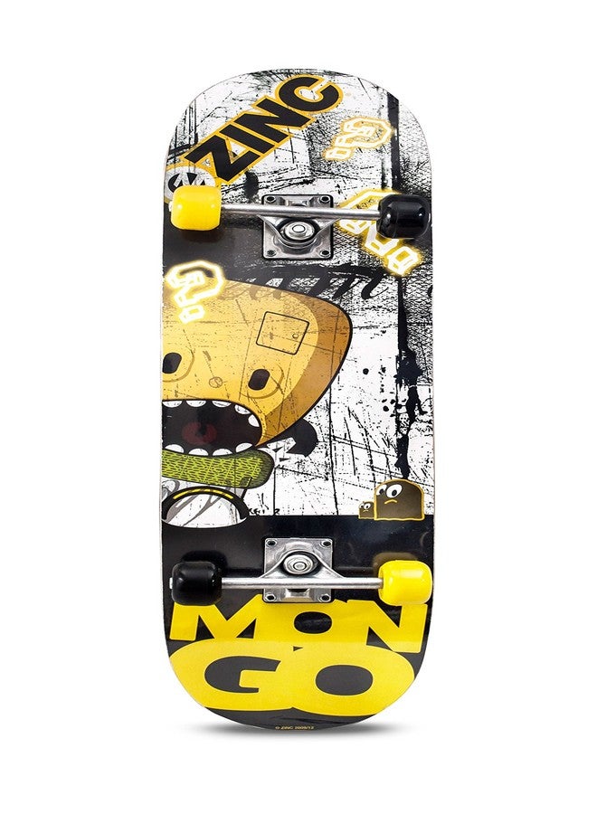 Zinc Kids Hardwood Mongo Skateboard, Yellow, Medium.uk - Image 3
